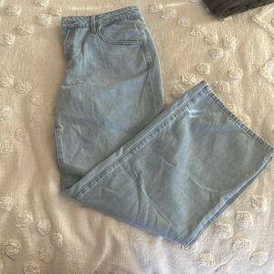 Blue low rise jeans